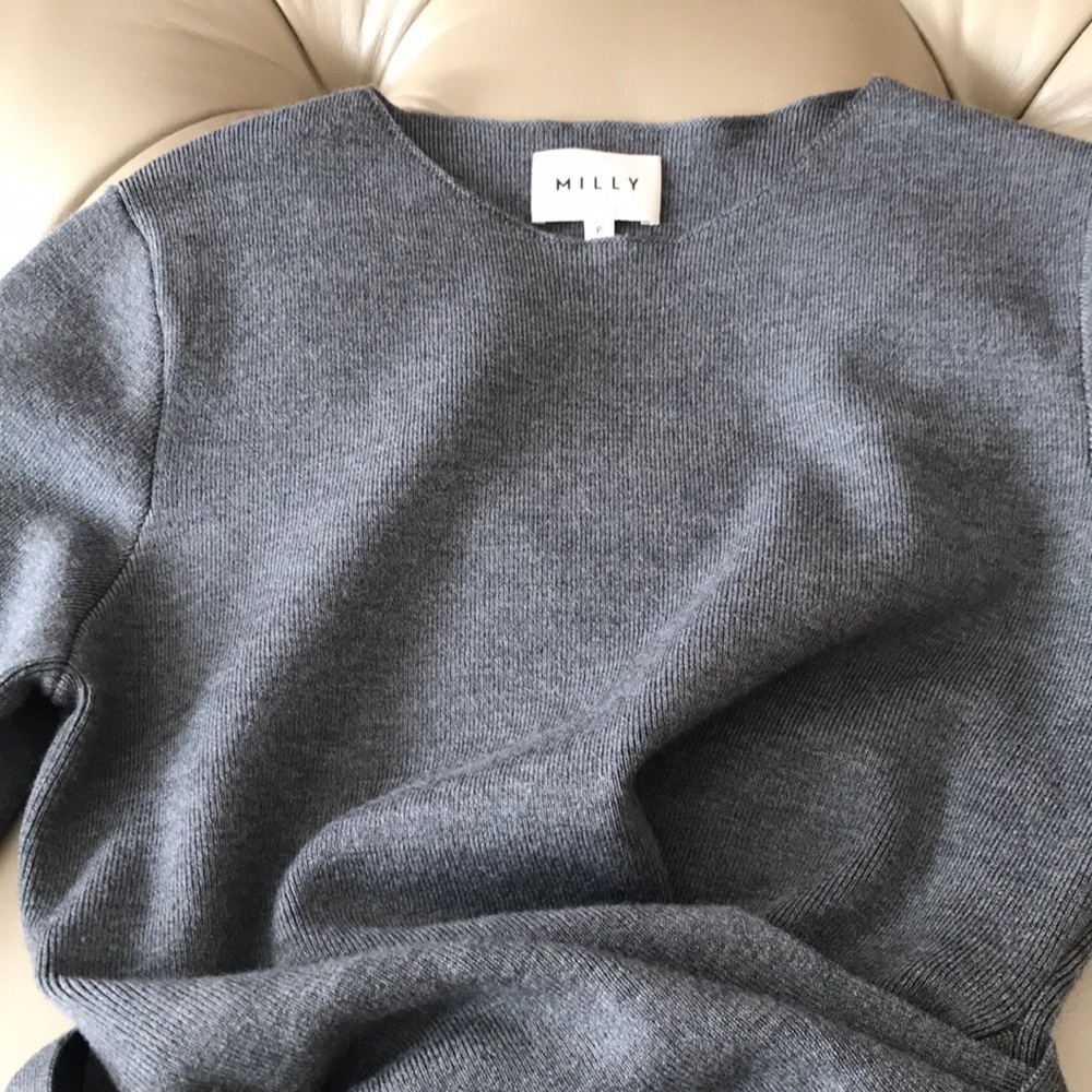 Milly tunic sweater w wrap belt